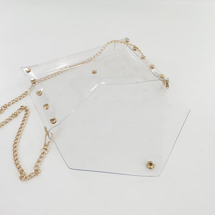 Fashion Clear PVC Envelope Clutch Shoulder Bag 6W10BBG2119