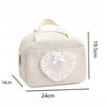 Lace Heart Cosmetic Bag - DippedShop Wholesale - #6051