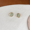 Chunky Gold Plated Acrylic Stud Earring 6W6JER560