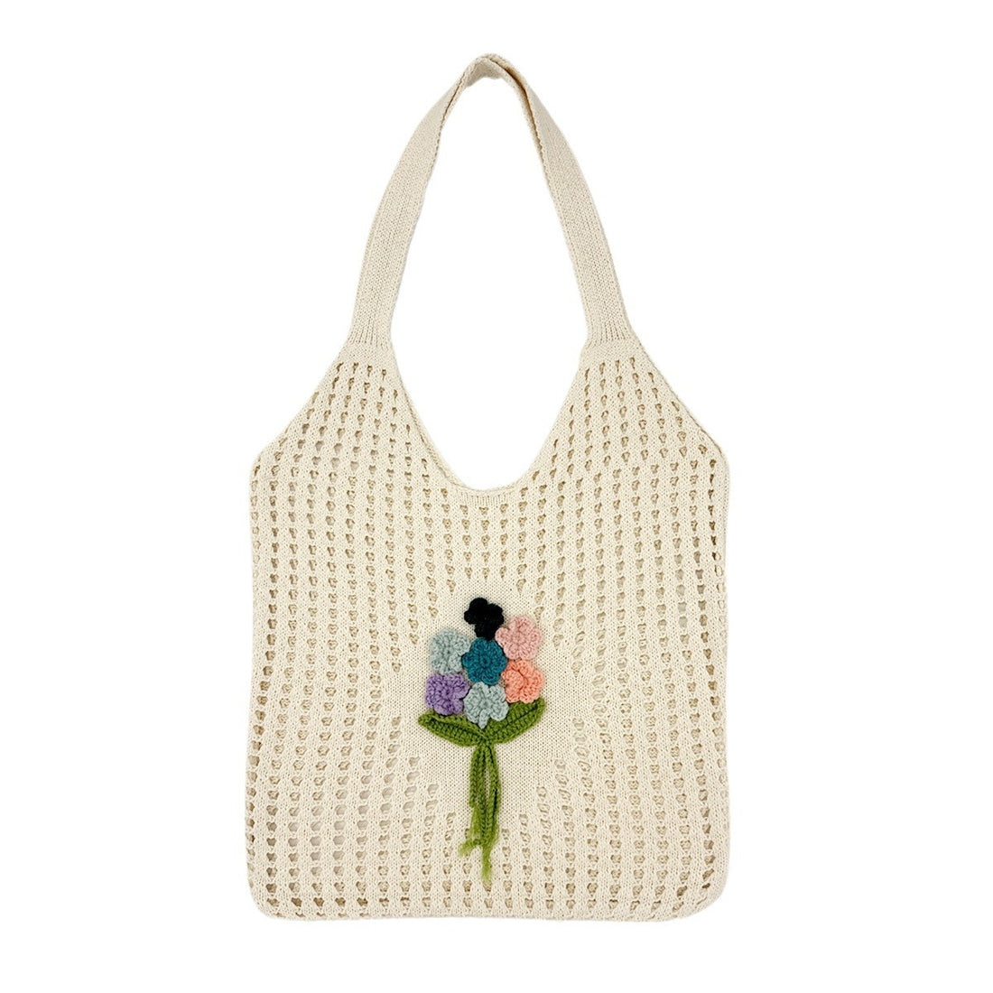 Crochet Floral Shoulder Bag - DippedShop Wholesale - #3763