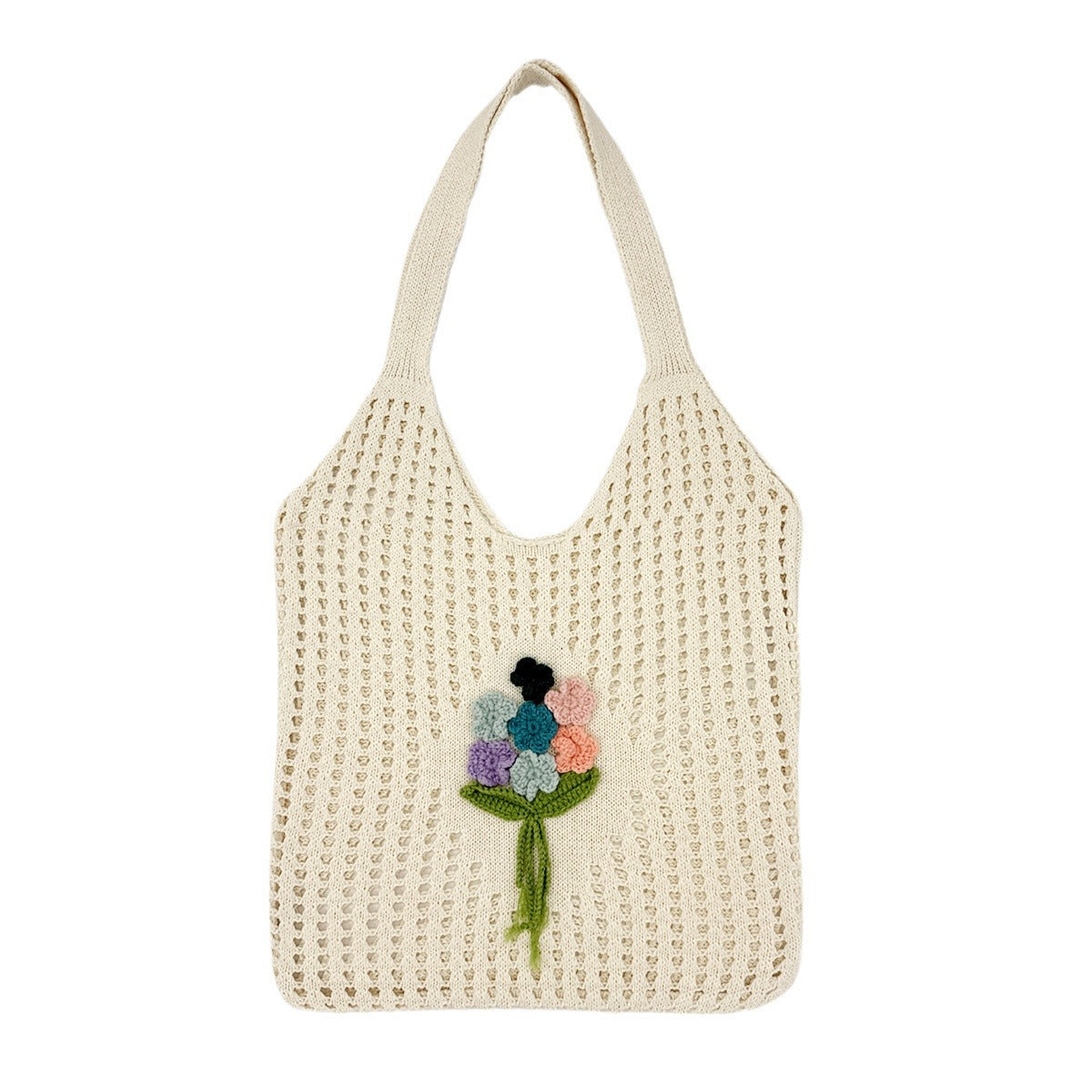 Crochet Floral Shoulder Bag - DippedShop Wholesale - #6531