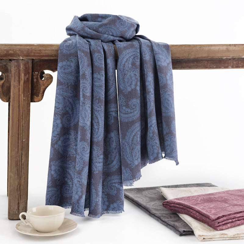 Vintage Cashew Print Cashmere Feel Scarf 6W6NSW287