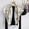 Vintage Floral Print Twill Silk Square Scarf MK2BW6W6NSI03