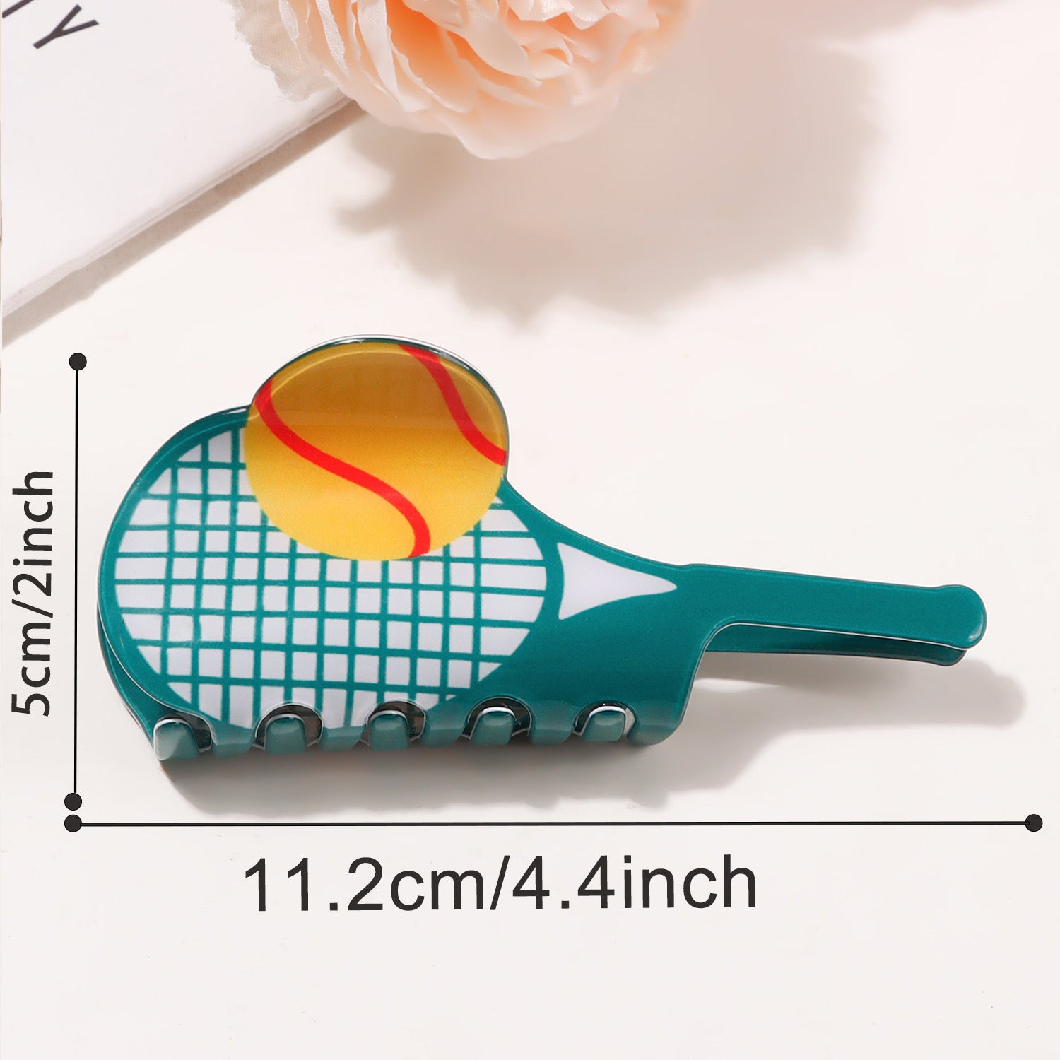 Creative Cute Tennis Racket Hair Claw Clip 6W6HCP1290