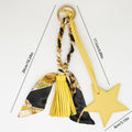 Leather Star Tassel Bag Charm - DippedShop Wholesale - #0851