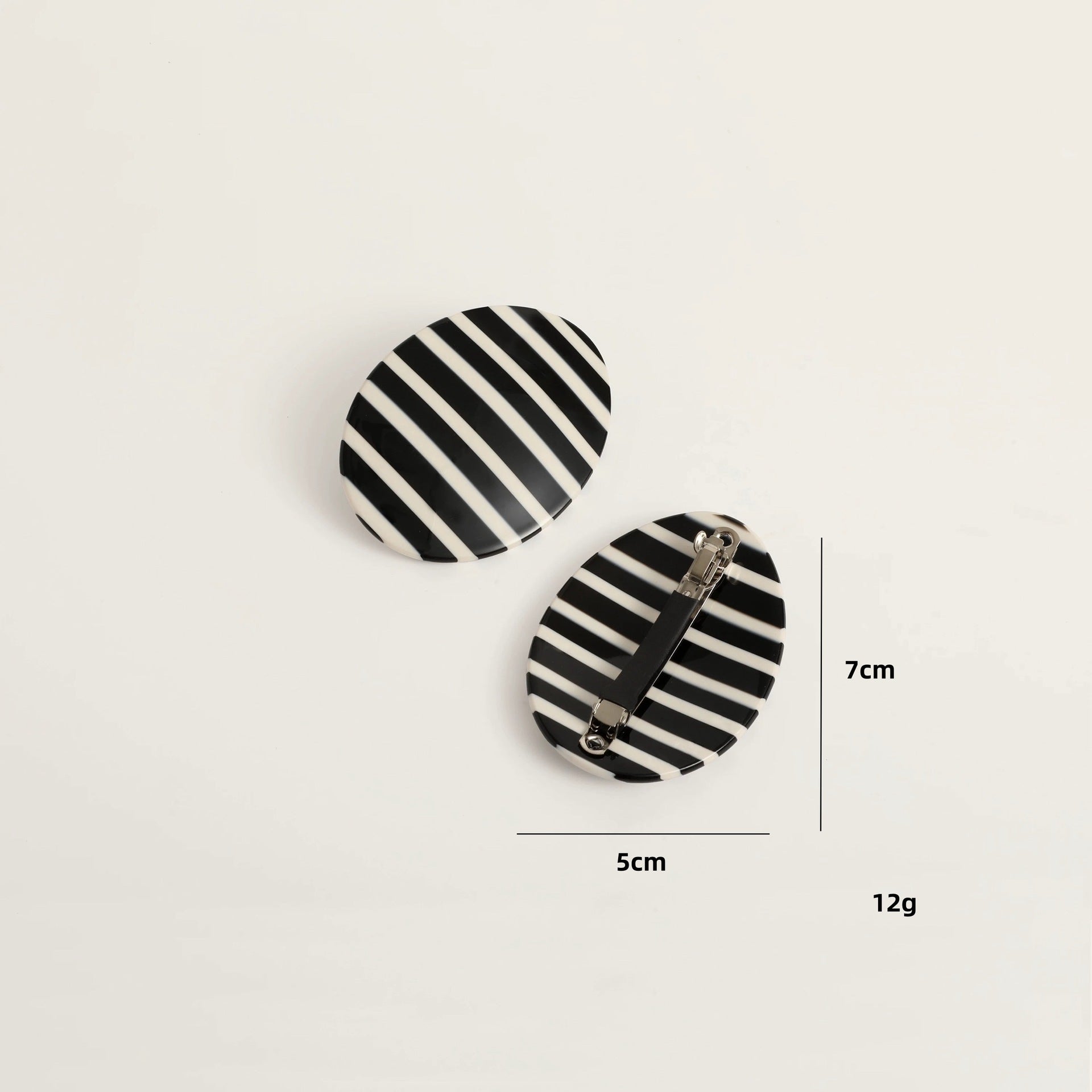 Cute Color Contrast Striped Acetate hair Clip 8AS6HCP321T
