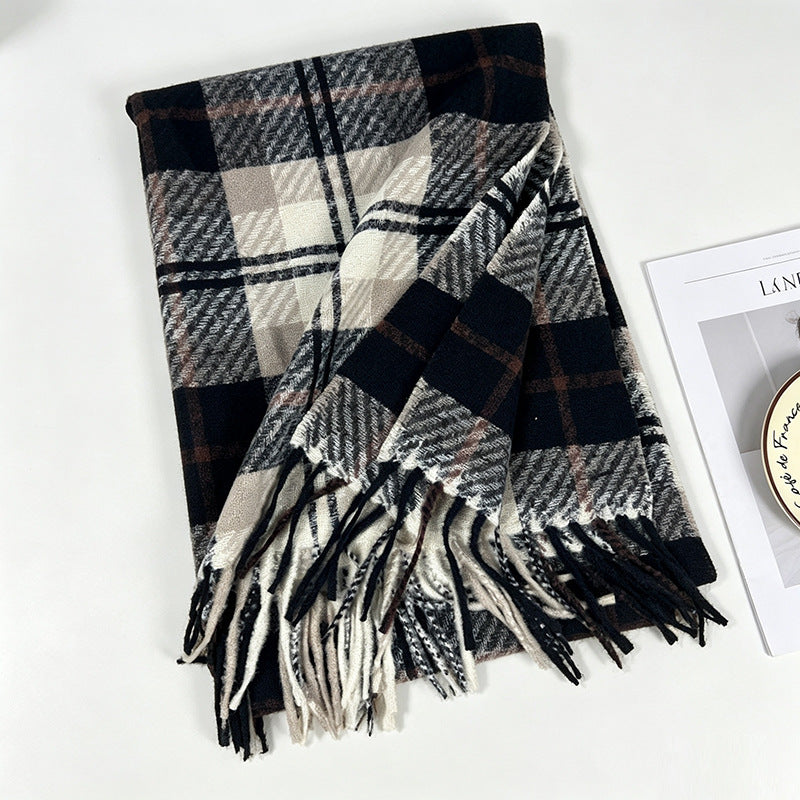 Tartan Plaid Tassel Scarf - DippedShop Wholesale - #6675