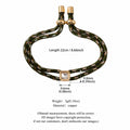Trendy Square Rhinestone Adjustable Rope Bracelet 6W6JBR531