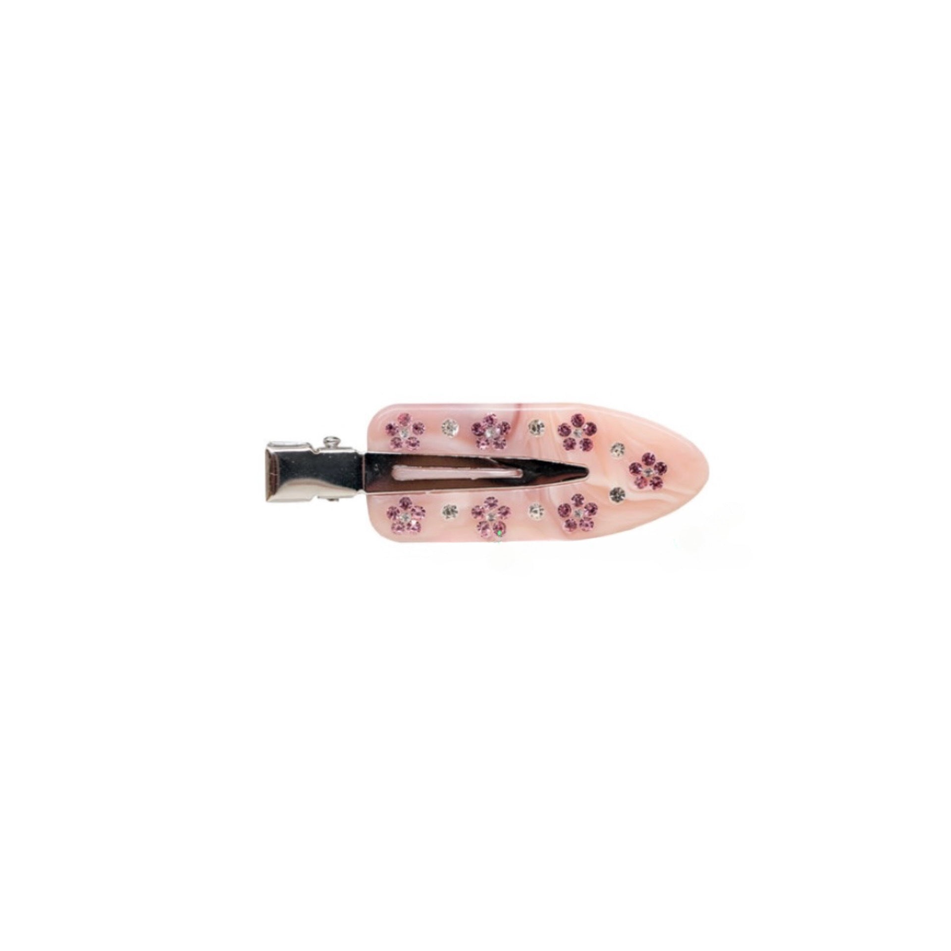 Trendy Marble Texture Flower Rhinestones Hair Clip 8AS6HCP381L