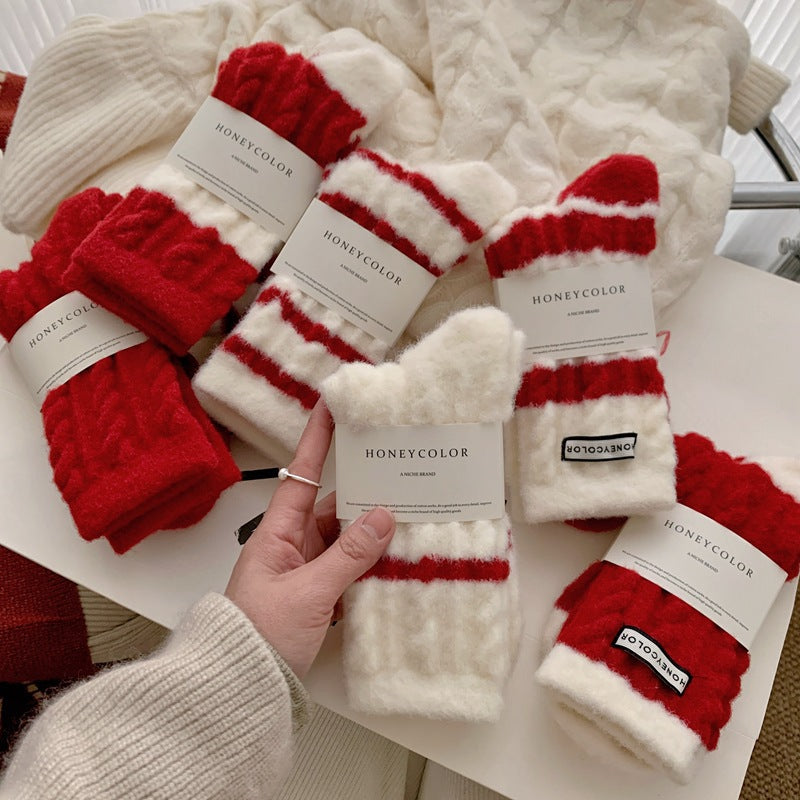 Winter Striped Soft Socks - DippedShop Wholesale - #7987