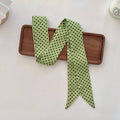 Retro Polka Dots Narrow Lightweight Silk Scarf MK2BLW6W6NSI62