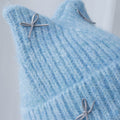 Cute Cat Ear Bowknot Knit Beanie 6W6HAT704