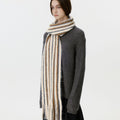 Stylish Color Block Striped Tassel Scarf 6W6NSW294