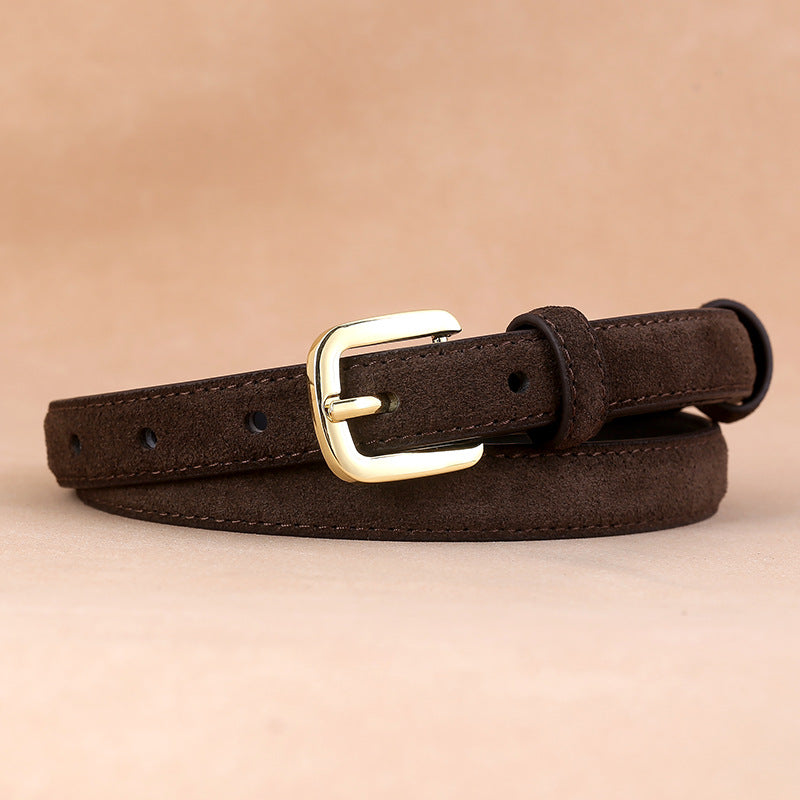 Fashion Suede Solid Color Adjustable Waist Belt 6W6JBT151