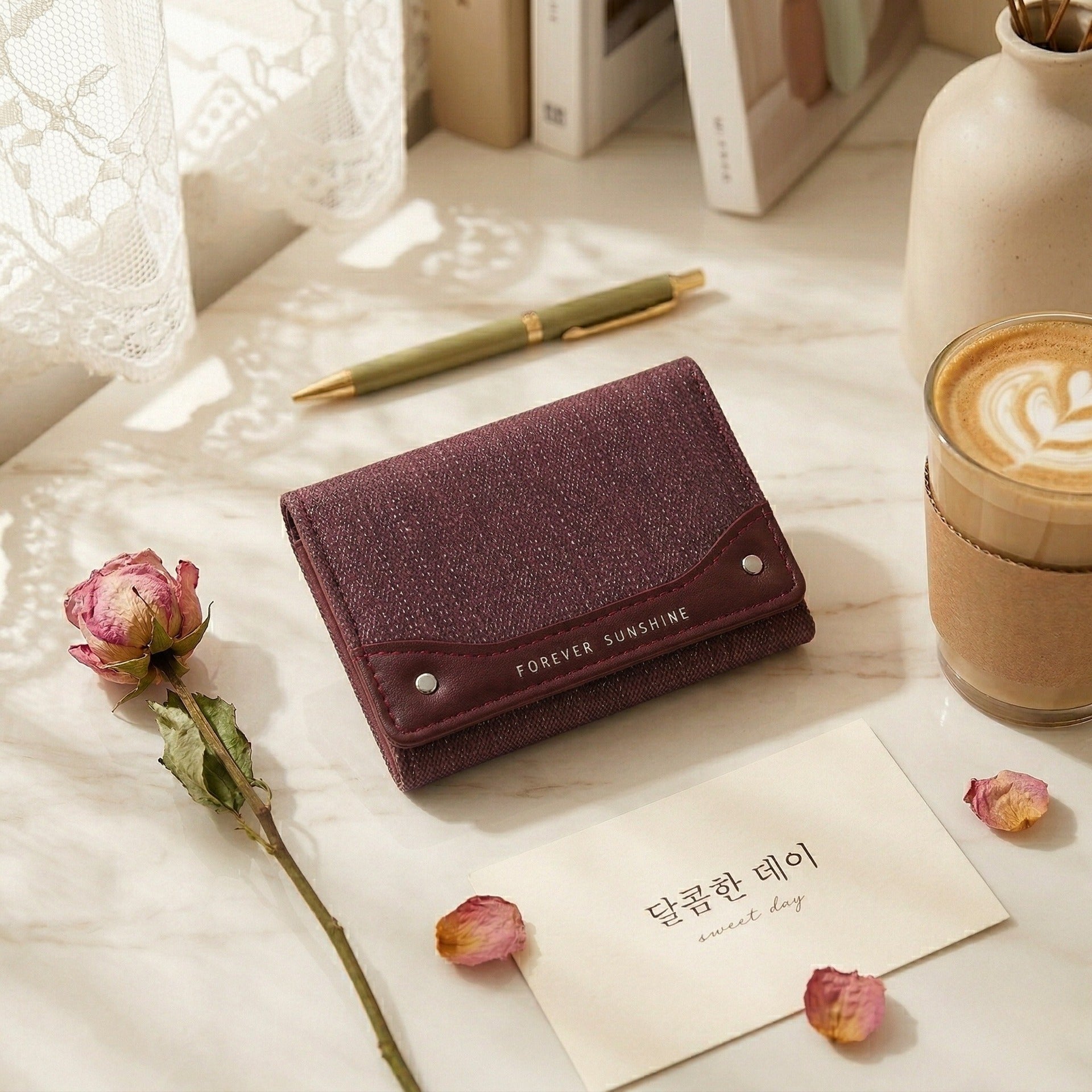 Fashion Trifold Portable Card Organizer Wallet 6S10BWB93