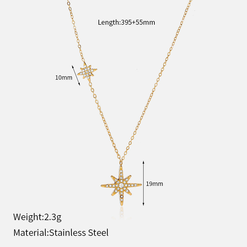 Elegant Gold Plated Rhinestones Sunflower Pendant Necklace 6W6JNC630