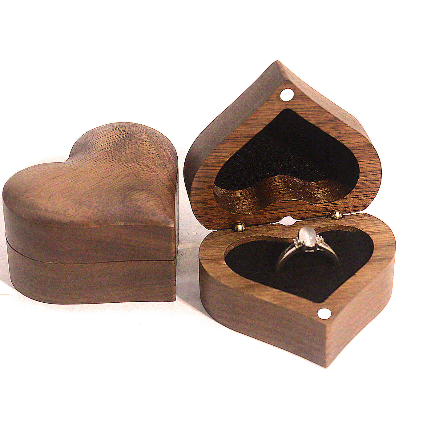 Heart Wooden Ring Box - DippedShop Wholesale - #0563