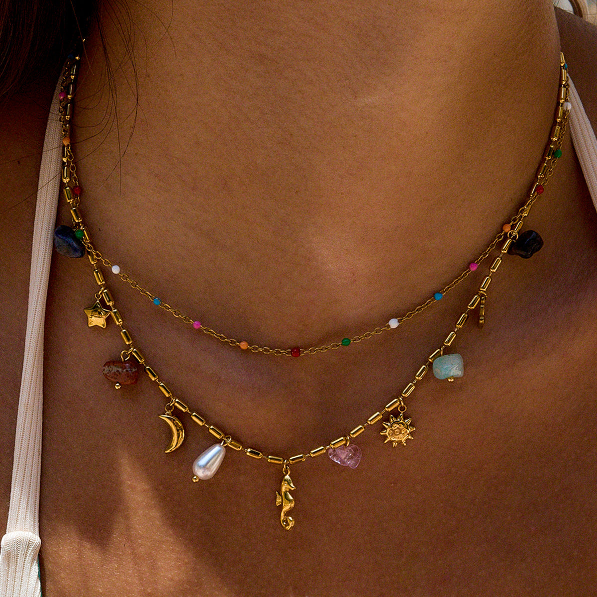 Trendy Double-Layer Choker - DippedShop Wholesale - #4323