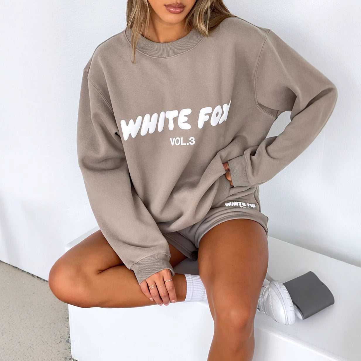 Letter Print Sweatshirt Set - DippedShop Wholesale - #7411