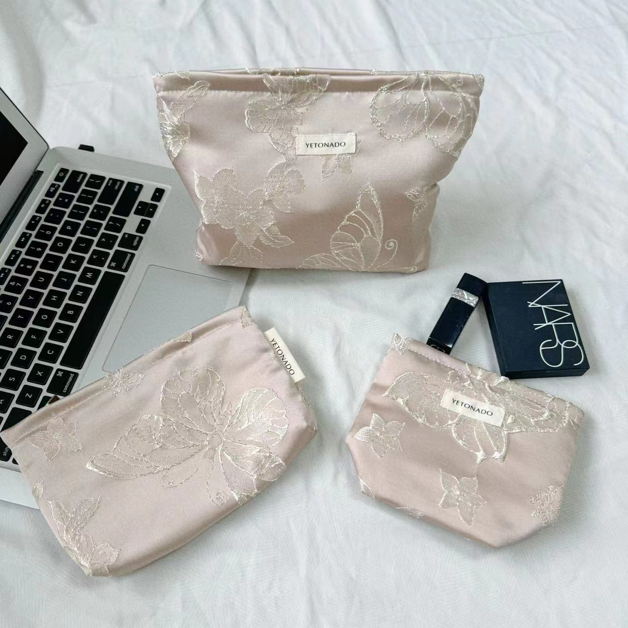 Vintage Butterfly Embroidered Portable Cosmetic Bag MK2BW6W10BOB393