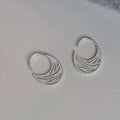 Multi-Layer Chain Hoop Earrings - DippedShop Wholesale - #8819