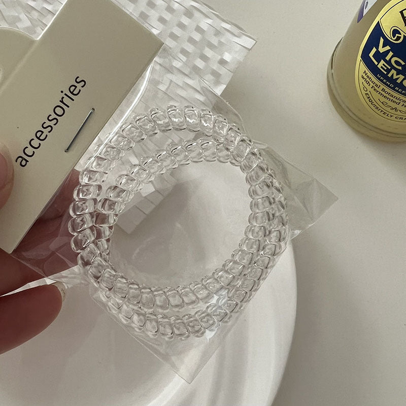 Simple Solid Color Telephone Cord Scrunchies 6W6HSR486