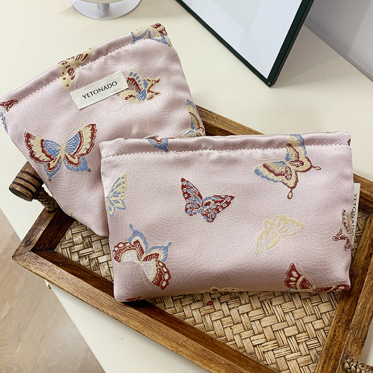Butterfly Jacquard Travel Toiletry Cosmetic Bag MK2BW6W10BOB399