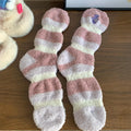Cozy Fleece Striped Floor Socks 6W8FSO886