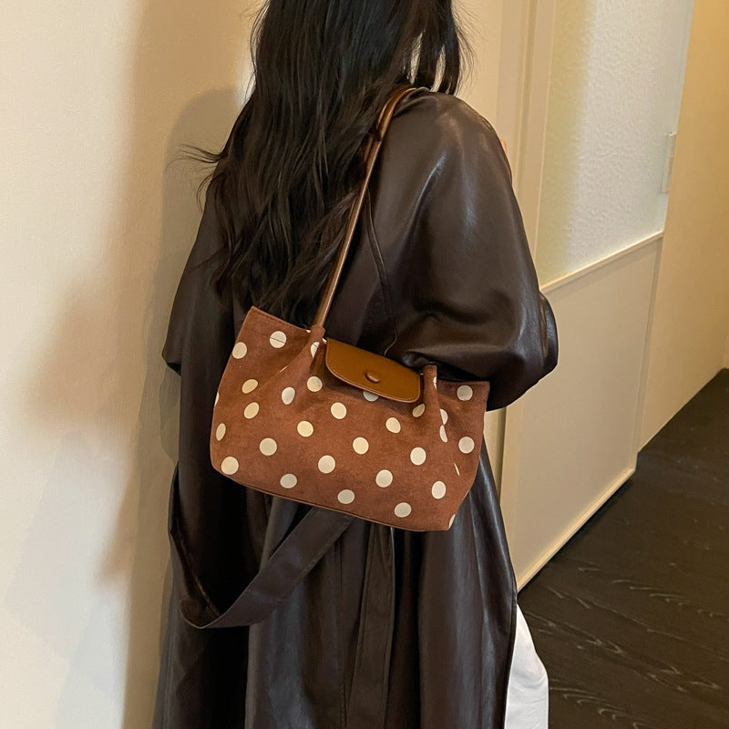 Retro Polka Dots Large Capacity Shoulder Bag 6W10BBG1923