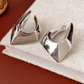 Chunky Irregular Gold Plated Statement Stud Earrings 6W6JER732