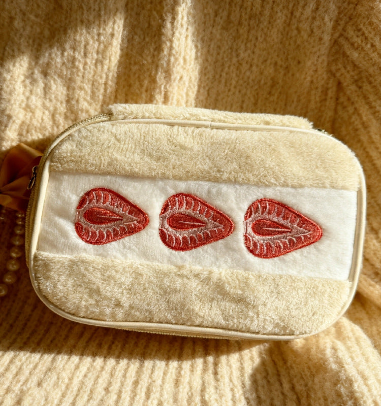 Cute Soft Plush Strawberry Embroidery - DippedShop Wholesale - #2995