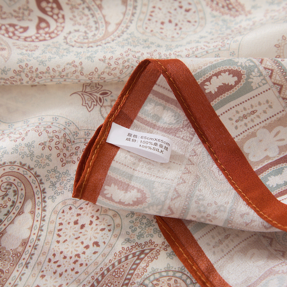 Floral Silk Square Scarf - DippedShop Wholesale - #7315