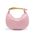 Fashion Solid Color Woven Crescent Handbag 6W10BBG2423
