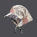 Retro Cashew Printed Beaded Strap Bandana Caps MK2COW6W6HAT204
