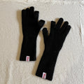 Minimalist Wool Blend Solid Color Knit Gloves 6W6GLO56