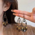 Boho Beaded Tassel Dangle Earrings - DippedShop Wholesale - #3219