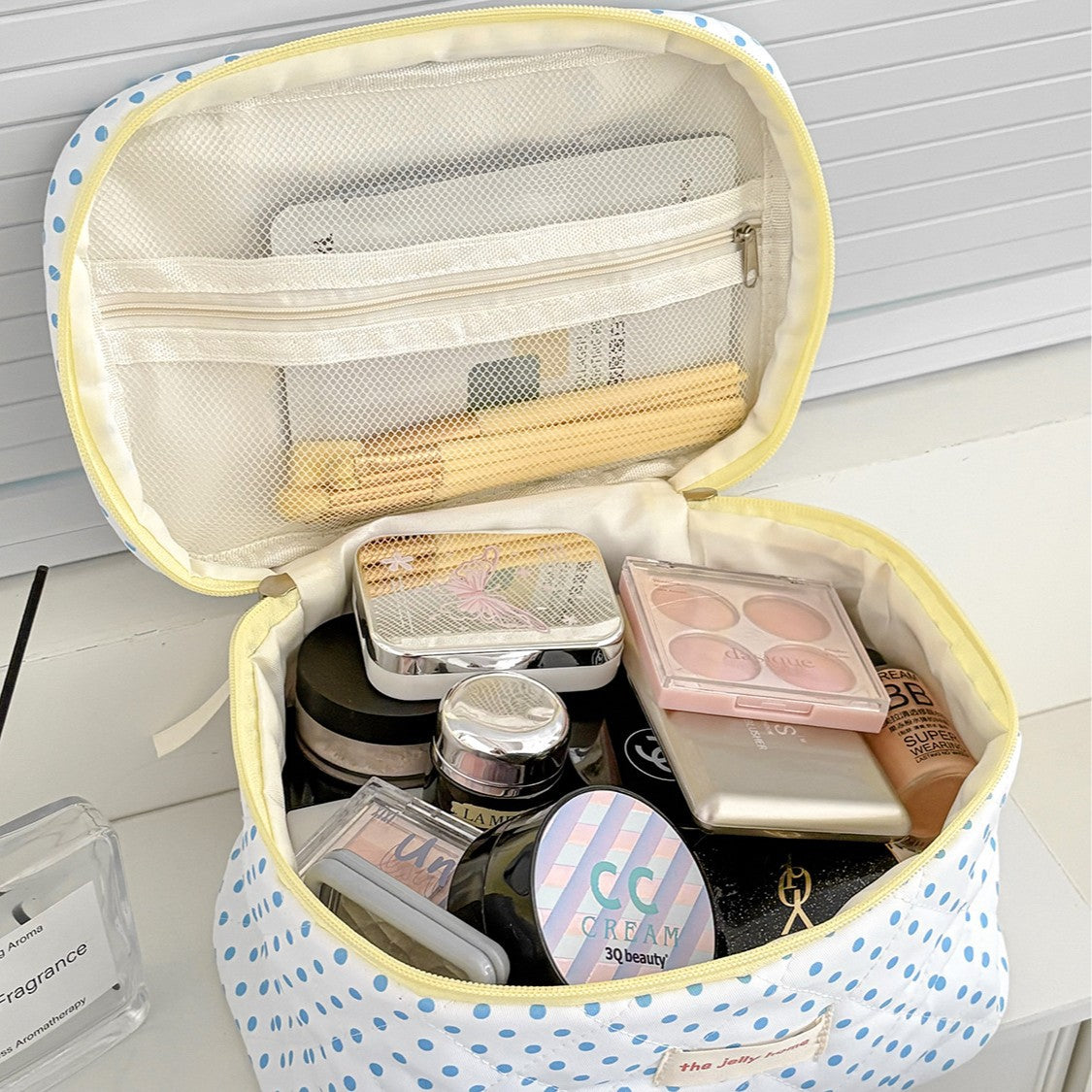 Cute Polka Dots Large Capacity Makeup Bag MK2BW6S10BOB109