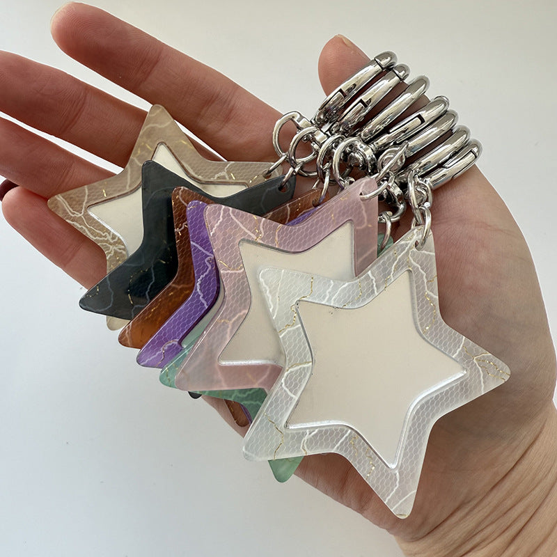 Cute Five-Point Star Mirror Pendant Bag Charm 6W10BBC860