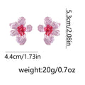Color Block Flower Stud Earrings - DippedShop Wholesale - #5363