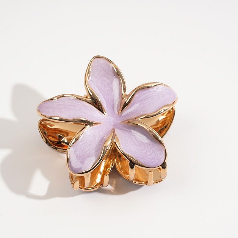 Cute Enamel Glaze Flower Metal Hair Claw MK2MBEP6W6HCP360