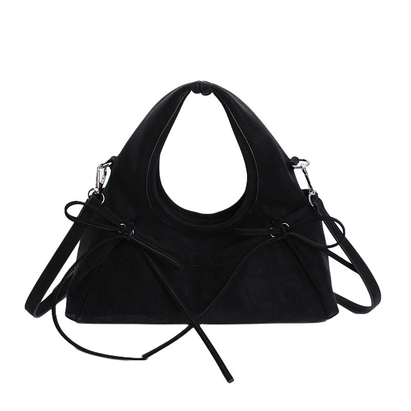 Retro Bowknot Solid Color Dumpling Habdbag 6W10BBG1865