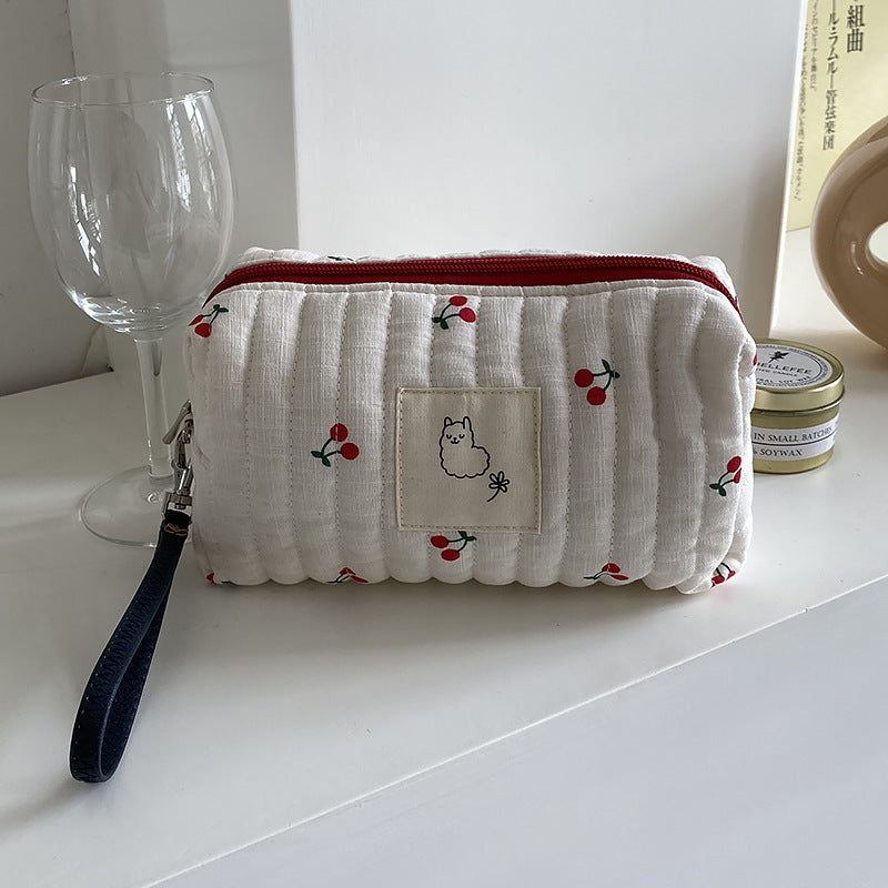 Flower Cherry Cosmetic Bag - DippedShop Wholesale - #6883