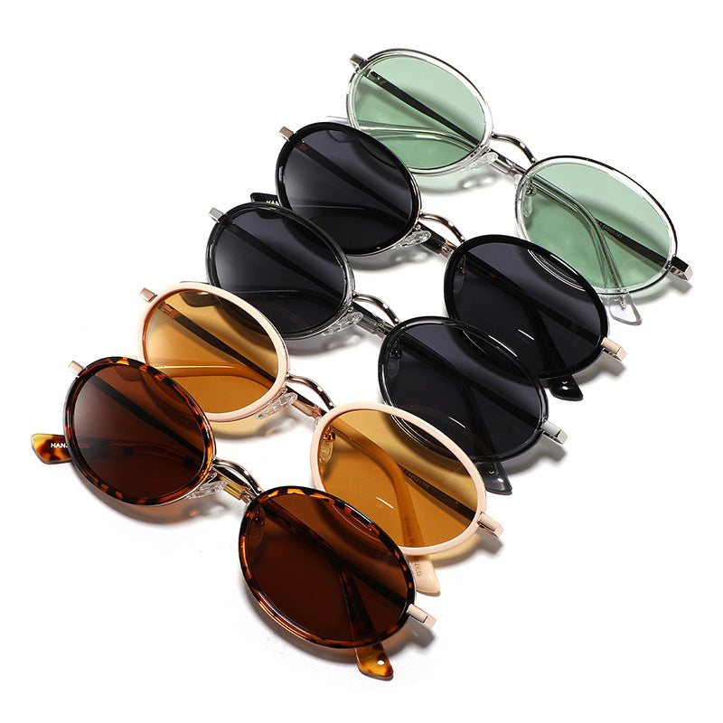 Polarized Metal Oval Sunglasses - DippedShop Wholesale - #4451