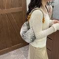 Trendy Soft Plush Deer Print Shoulder Bag 6W10BBG2373