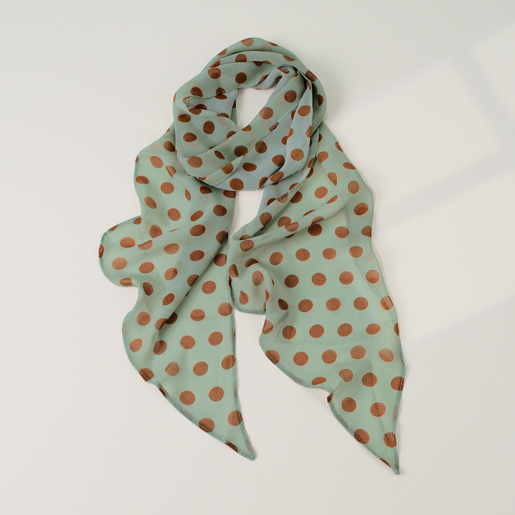 Chic Color Block Polka Dots Silk Scarf 6W6NSI253