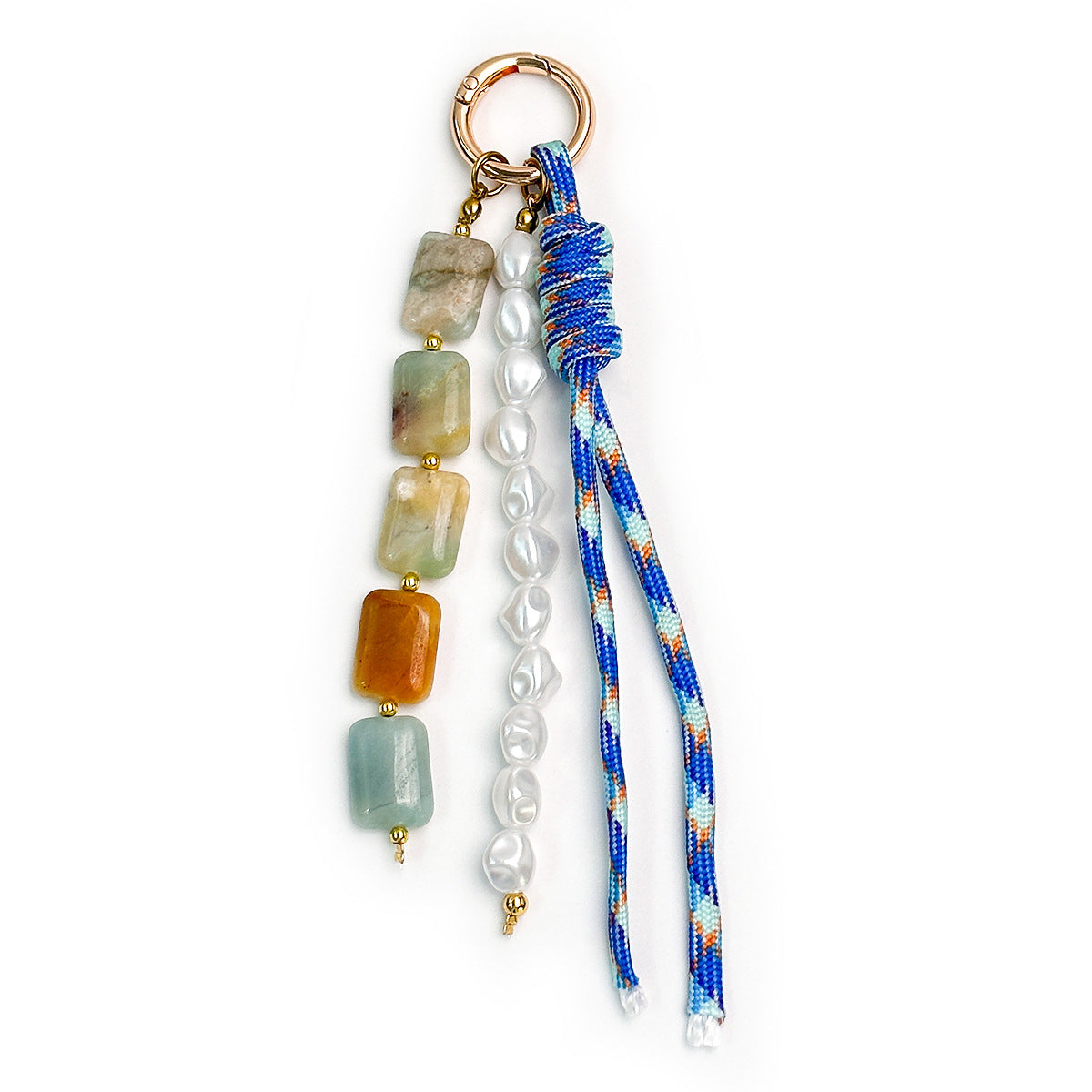 Irregualr Baroque Pearl Braided Cord Bag Charm 6W10BBC721