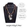 Multi-Layer Agate Beaded Necklace - DippedShop Wholesale - #6387