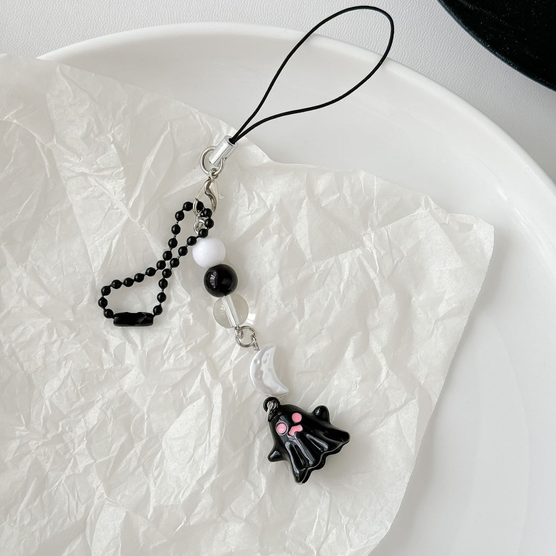 Halloween Cute Black Ghost Keychain DP25G422