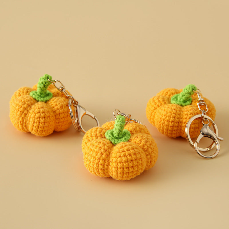 Hand-Crochet Pumpkin Keychain - DippedShop Wholesale - #8755