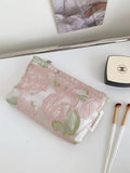 Simple Floral Embroidery Travel Makeup Bag MK2BW6W10BOB401